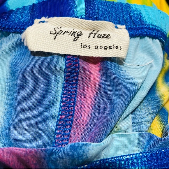 Spring Haze Junior's Multicolor Sheer Stretch Strapless Maxi Dress Extra-Small - Picture 6 of 6